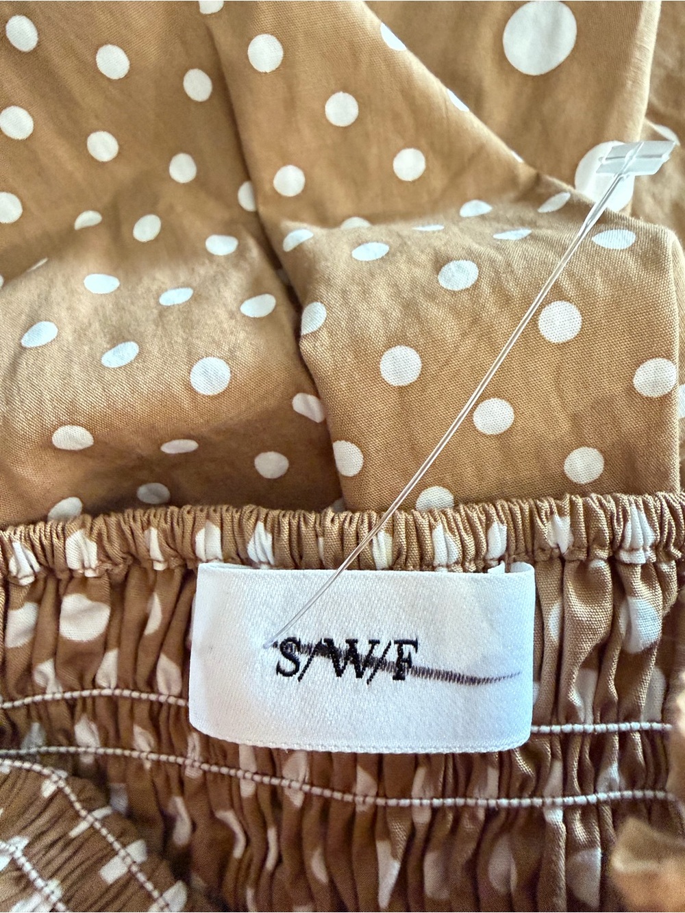 SWF Brown Ruffled Bodice Maxi Dress Size Small 36817 - Picture 11 of 13